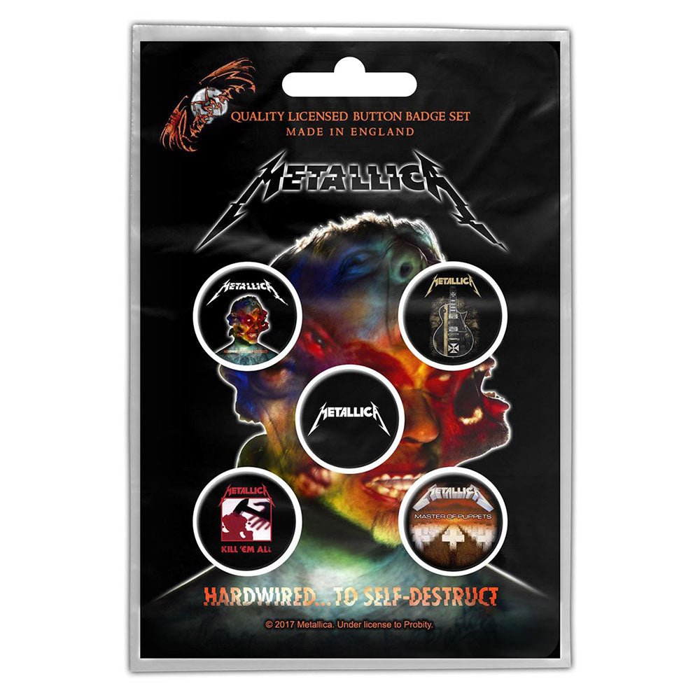 METALLICA メタリカ - HARDWIRED TO SELF DESTRUCT 5個セット / バッジ - PGS